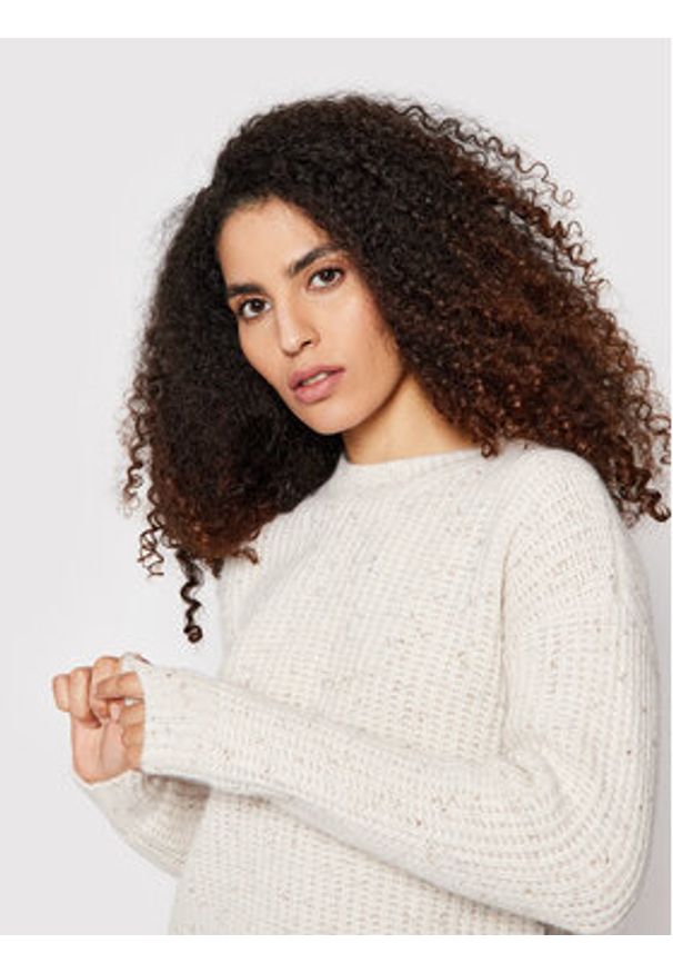 CAPPELLINI - Cappellini Sweter M99249F05 9088C Beżowy Regular Fit. Kolor: beżowy. Materiał: wełna
