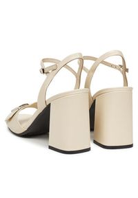 Calvin Klein Sandały Heel Sandal 85 W/Ck Hw - Lth HW0HW02485 Écru. Materiał: skóra #4