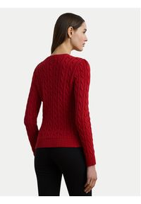 Lauren Ralph Lauren - LAUREN RALPH LAUREN Sweter 200932223009 Czerwony Slim Fit. Kolor: czerwony. Materiał: bawełna #5
