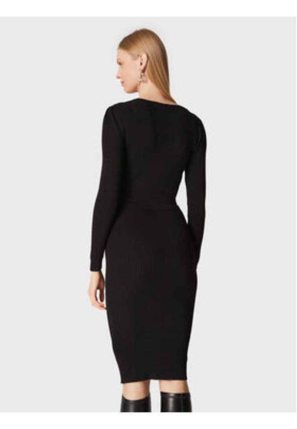 Morgan Sukienka koktajlowa 222-RMBIZ Czarny Slim Fit. Kolor: czarny. Materiał: syntetyk. Styl: wizytowy