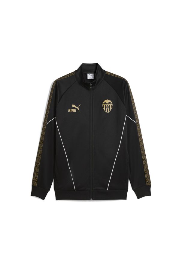 Puma - Męska kurtka Valencia CF KING Anthem PUMA Black Victory Gold Beige. Kolor: czarny, wielokolorowy, beżowy. Sport: bieganie