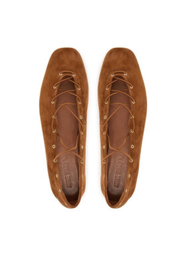 Steve Madden Baleriny Pointe 11005032 Brązowy. Kolor: brązowy. Materiał: zamsz, skóra