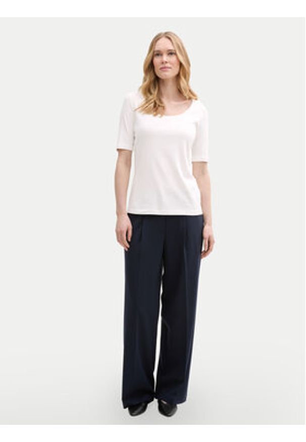 Tom Tailor T-Shirt 1045541 Biały Regular Fit. Kolor: biały. Materiał: bawełna