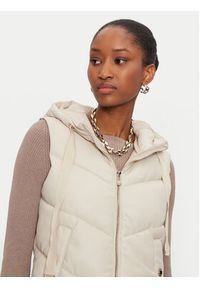 Morgan Bezrękawnik 232-GSOLO Écru Regular Fit. Materiał: skóra. Długość rękawa: bez rękawów #3