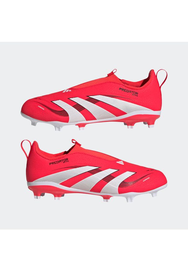 Adidas - Buty piłkarskie dla dzieci ADIDAS Predator League Laceless FG/MG. Szerokość cholewki: normalna. Sport: piłka nożna