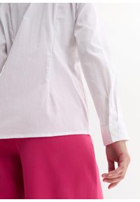 bonprix - Bluzka koszulowa. Kolor: biały. Materiał: materiał. Długość rękawa: długi rękaw. Długość: długie. Styl: klasyczny #2