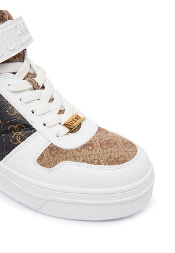 Guess Sneakersy FLFRUK FAL12 Beżowy. Kolor: beżowy. Materiał: skóra