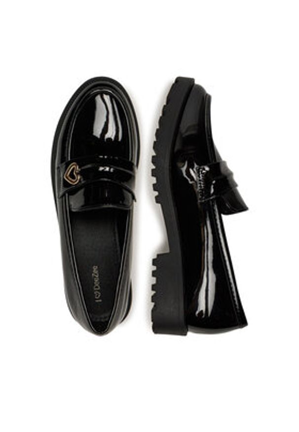 DeeZee Loafersy HXG2108-89 Czarny. Kolor: czarny. Materiał: syntetyk, materiał