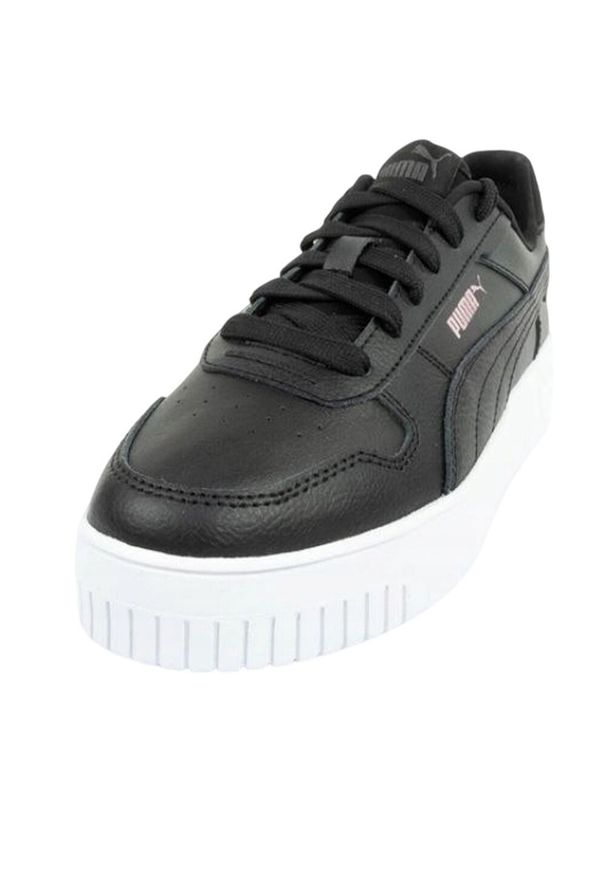 Puma - Damskie Skórzane Buty Sportowe Carina Street. Kolor: czarny, biały, wielokolorowy. Materiał: skóra. Styl: street, sportowy
