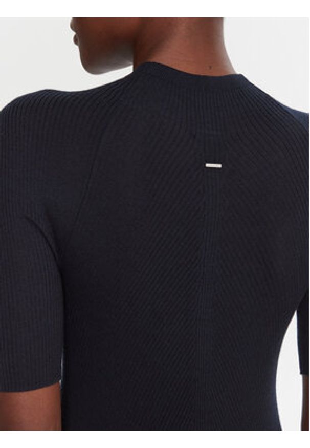 BOSS Golf Faleri 50542885 Granatowy Regular Fit. Typ kołnierza: golf. Kolor: niebieski. Materiał: wełna