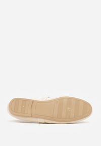 Renee - Beżowe Balerinki Mary Jane z Klamrą Zaurg. Okazja: na co dzień. Zapięcie: klamry. Kolor: beżowy. Materiał: jeans. Styl: klasyczny, casual, elegancki #9