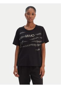 Liu Jo Sport T-Shirt TA6265 JS923 Czarny Regular Fit. Kolor: czarny. Materiał: bawełna. Styl: sportowy #1