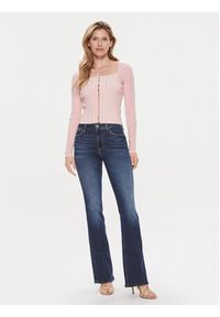 Guess Kardigan Allie W4RR43 Z2YN2 Różowy Slim Fit. Kolor: różowy. Materiał: syntetyk