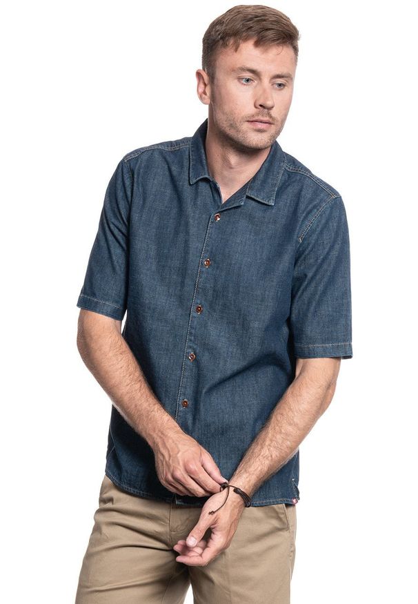Mustang - MĘSKA KOSZULA JEANSOWA MUSTANG CHOPPER SHIRT 1009597 5000 880. Materiał: jeans