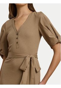 Lauren Ralph Lauren - LAUREN RALPH LAUREN Sukienka codzienna 250964070002 Beżowy Slim Fit. Okazja: na co dzień. Kolor: beżowy. Materiał: bawełna. Typ sukienki: proste. Styl: casual #3