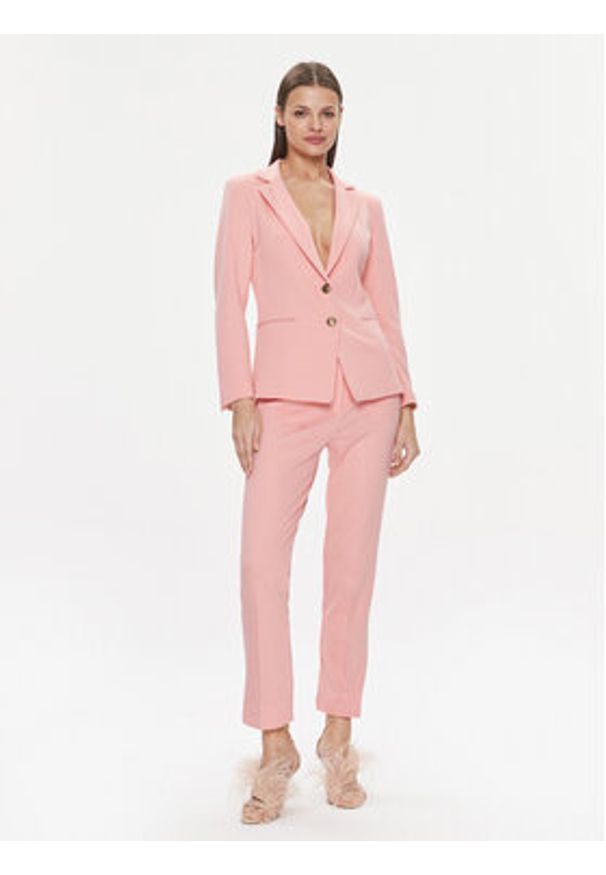 Marella Chinosy Matteo 2413781014 Różowy Slim Fit. Kolor: różowy. Materiał: syntetyk, wiskoza