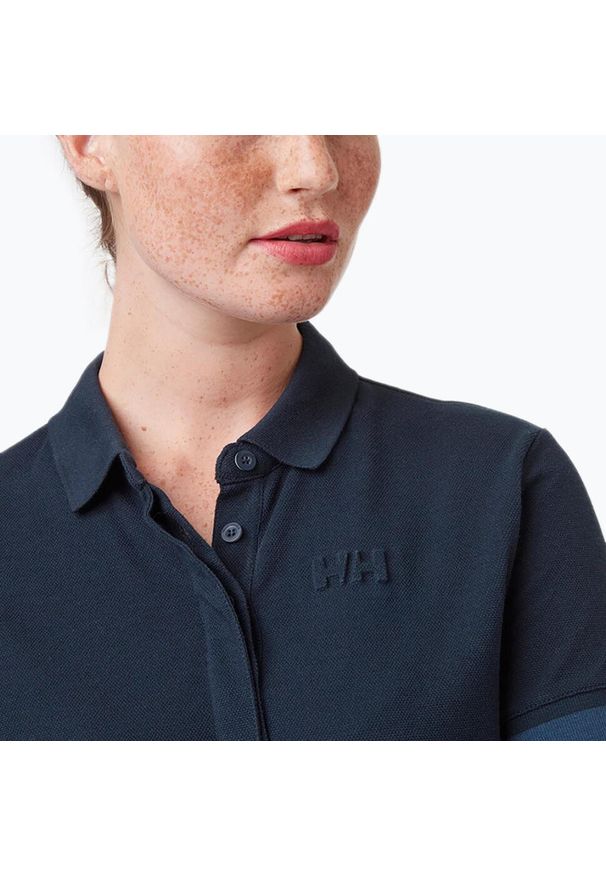 Koszulka polo damska Helly Hansen Thalia Pique Polo. Typ kołnierza: polo. Kolor: niebieski