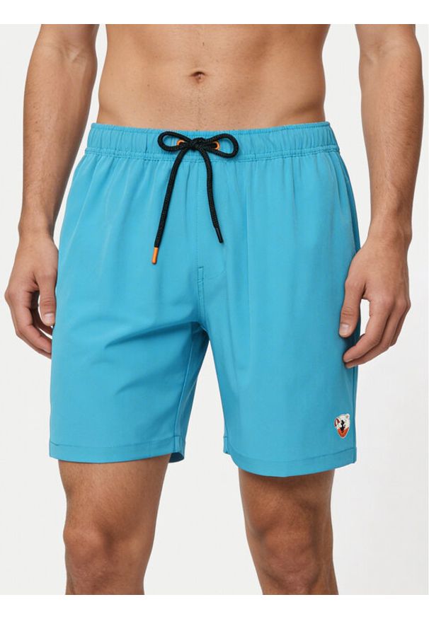 Save The Duck Szorty kąpielowe DW2238M RIPO22 Niebieski Regular Fit. Kolor: niebieski. Materiał: syntetyk