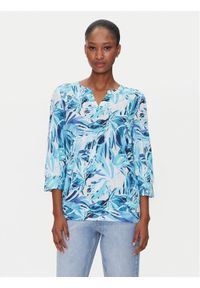 Olsen Bluzka 11105044 Niebieski Regular Fit. Kolor: niebieski. Materiał: bawełna #1