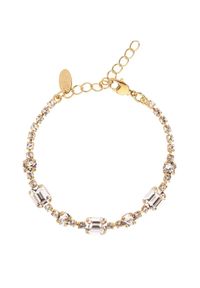 CAROLINE SVEDBOM - Złota bransoletka z kryształami Corinna. Materiał: złote. Kolor: złoty. Wzór: aplikacja. Kamień szlachetny: kryształ #4