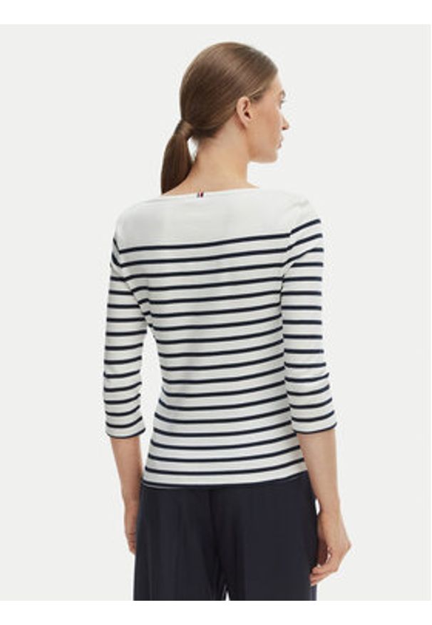 TOMMY HILFIGER - Tommy Hilfiger Bluzka New Cody WW0WW40589 Biały Slim Fit. Kolor: biały. Materiał: bawełna