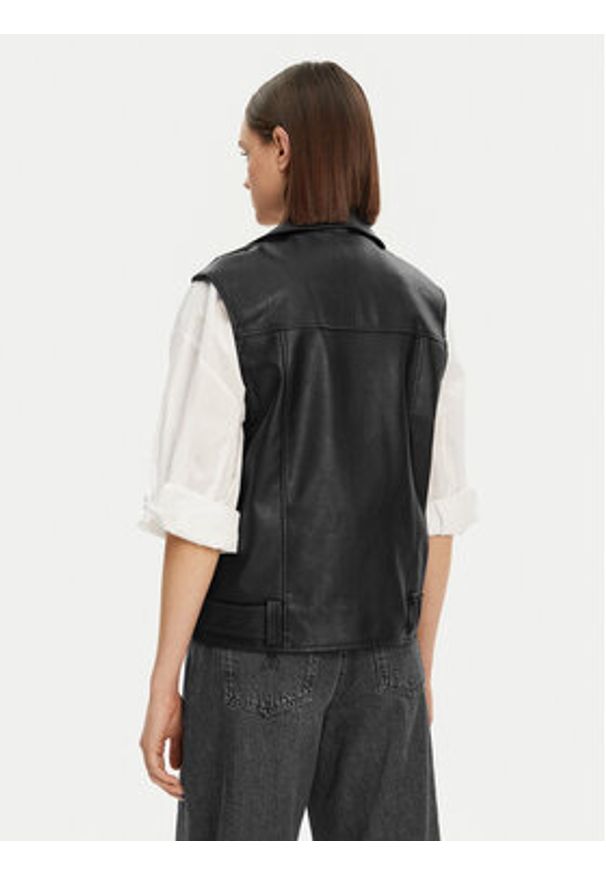 Noisy may - Noisy May Bezrękawnik Lina 27033196 Czarny Regular Fit. Kolor: czarny. Materiał: skóra. Długość rękawa: bez rękawów