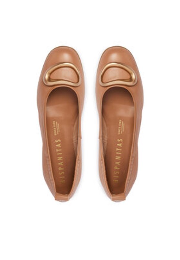 Hispanitas Baleriny HV263931 C005 Beżowy. Kolor: beżowy. Materiał: skóra