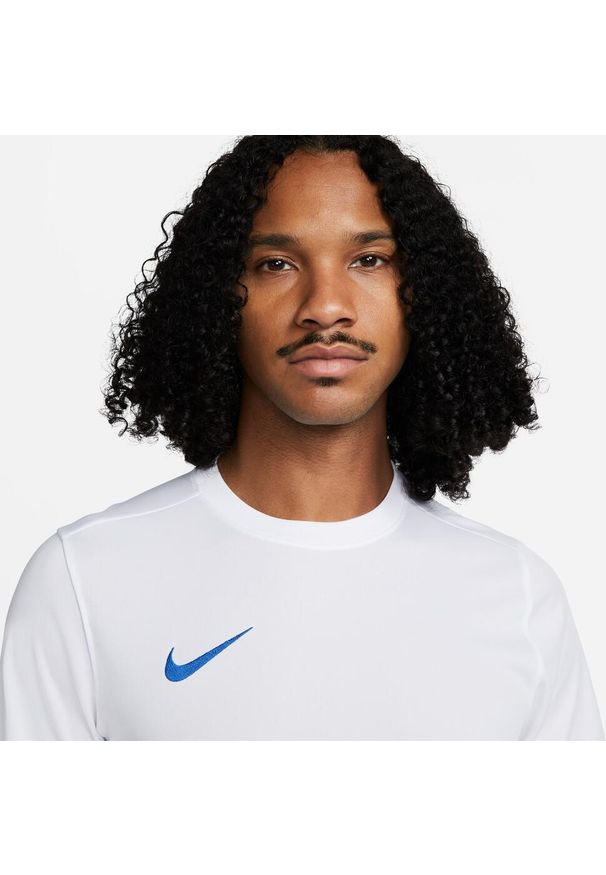 Koszulka treningowa męska Nike Nk Dri-fit Park Vii Jsy Ss. Kolor: biały. Długość rękawa: krótki rękaw. Technologia: Dri-Fit (Nike). Długość: krótkie