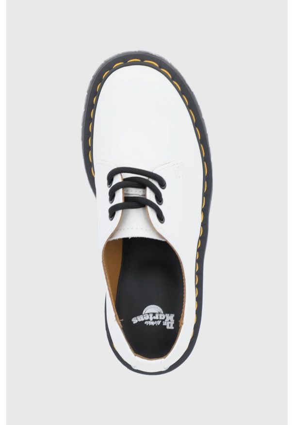 Dr. Martens - Półbuty skórzane 1461 Quad. Nosek buta: okrągły. Zapięcie: sznurówki. Kolor: biały. Materiał: skóra