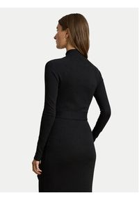 Lauren Ralph Lauren - LAUREN RALPH LAUREN Sukienka dzianinowa 200980036001 Czarny Slim Fit. Kolor: czarny. Materiał: bawełna #5
