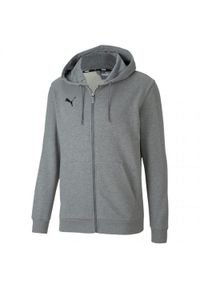 Puma - Męska Bluza Z Kapturem Team Goal 23 Z Pełnym Zamkiem Błyskawicznym. Typ kołnierza: kaptur. Kolor: szary