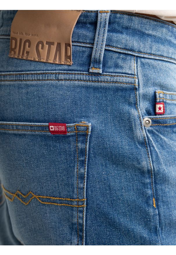 Big-Star - Jeansy męskie niebieskie Harper 477. Okazja: na co dzień. Stan: podwyższony. Kolor: niebieski. Styl: klasyczny, casual