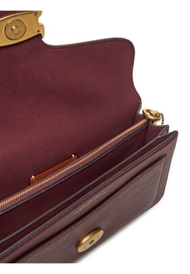 Coach Torebka CH857 Bordowy. Kolor: czerwony. Materiał: skórzane