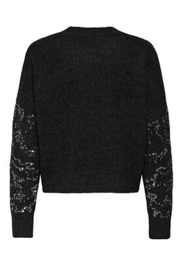 only - ONLY Sweter Alta 15353230 Czarny Regular Fit. Kolor: czarny. Materiał: syntetyk