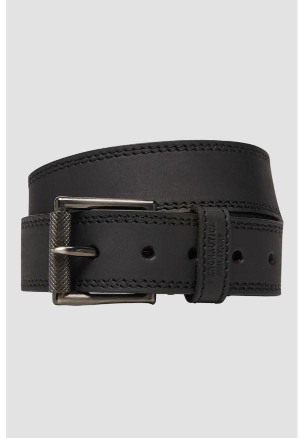 Aeronautica Militare - AERONAUTICA MILITARE Czarny męski skórzany pasek, Rozmiar 95. Kolor: czarny. Materiał: skóra. Styl: klasyczny, elegancki