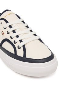TOMMY HILFIGER - Tommy Hilfiger Tenisówki Platform Vulc Piping FW0FW09394 Biały. Kolor: biały. Materiał: materiał. Obcas: na platformie #6