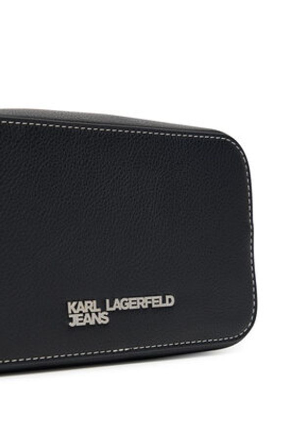 Karl Lagerfeld Jeans Torebka A3W30012 Czarny. Kolor: czarny. Materiał: skórzane
