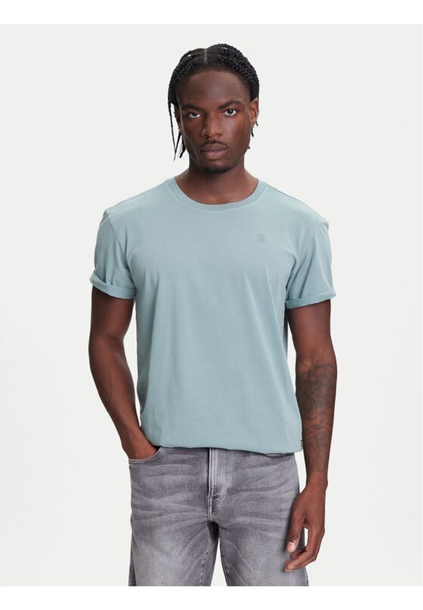G-Star RAW - G-Star Raw T-Shirt Lash D16396-2653 Niebieski Regular Fit. Kolor: niebieski. Materiał: bawełna