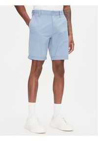 Tommy Jeans Szorty materiałowe Scanton DM0DM21950 Niebieski Slim Fit. Kolor: niebieski. Materiał: bawełna