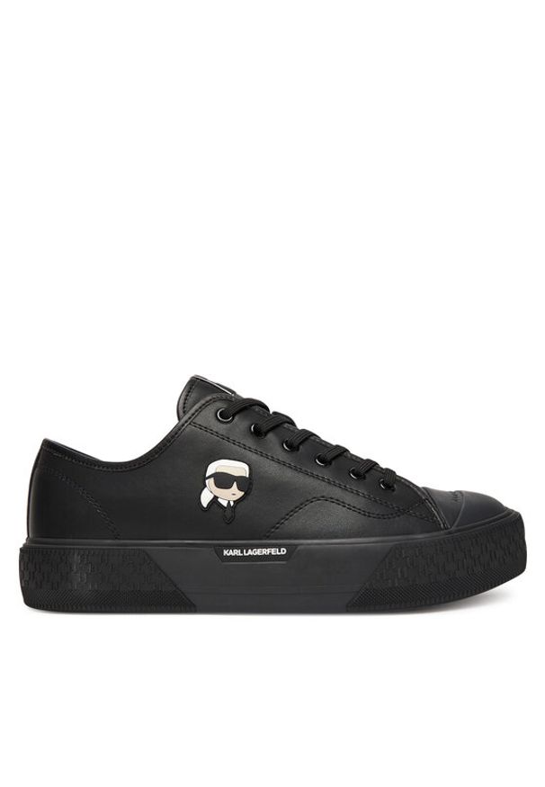 Karl Lagerfeld - KARL LAGERFELD Sneakersy KL95025 Czarny. Kolor: czarny. Materiał: skóra