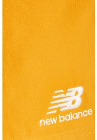 New Balance - Szorty. Okazja: na co dzień. Kolor: żółty. Materiał: tkanina, poliester, materiał. Wzór: gładki. Styl: sportowy, casual #3