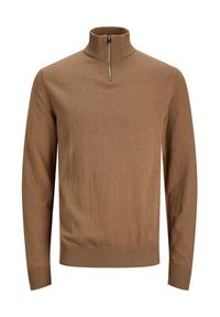 Jack & Jones - Jack&Jones Sweter 12189339 Brązowy Regular Fit. Kolor: brązowy. Materiał: bawełna #3