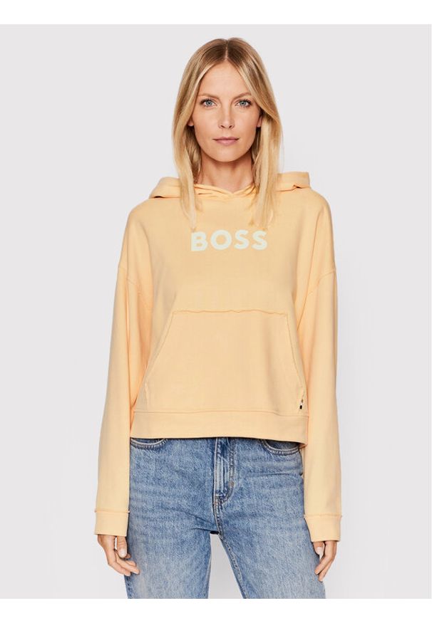 BOSS - Boss Bluza C_Eshina 50472199 Pomarańczowy Regular Fit. Kolor: pomarańczowy. Materiał: bawełna