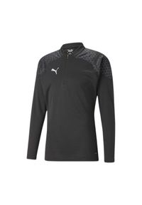 Bluza dresowa 1/4 zip Puma Team Cup. Kolor: czarny. Materiał: dresówka. Sport: piłka nożna #1