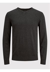 Jack & Jones - Jack&Jones Sweter Emil 12208365 Szary Regular Fit. Kolor: szary. Materiał: bawełna #4