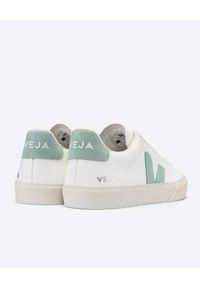 Veja - VEJA - Sneakersy Campo Matcha. Kolor: biały. Materiał: bawełna, guma, zamsz, materiał. Szerokość cholewki: normalna. Wzór: aplikacja #4