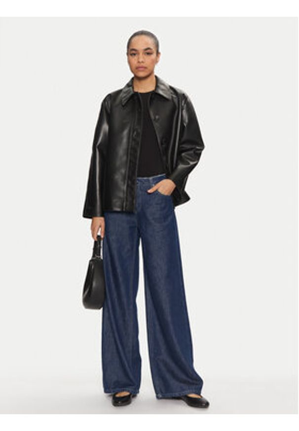 Please Jeansy P2O2CQZNRM Niebieski Wide Leg. Kolor: niebieski