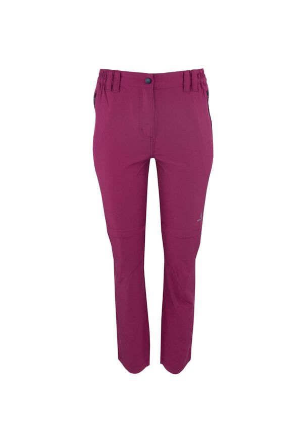 YOA - Damskie spodnie trekkingowe Athl. DPT. Manola, odpinane nogawki, rozmiar 48. Kolor: fioletowy. Materiał: materiał. Sport: turystyka piesza