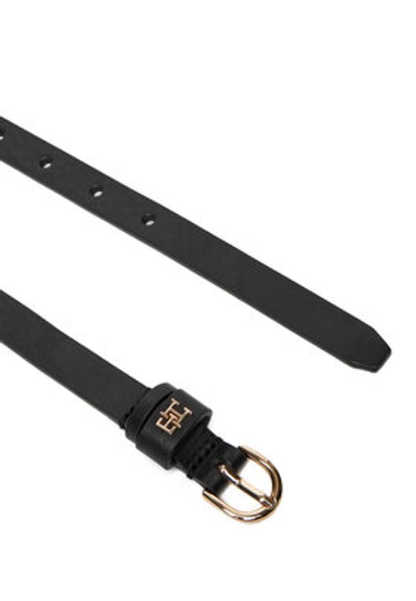 TOMMY HILFIGER - Tommy Hilfiger Pasek Damski Essential Effortless 1.5 AW0AW17759 Czarny. Kolor: czarny. Materiał: skóra