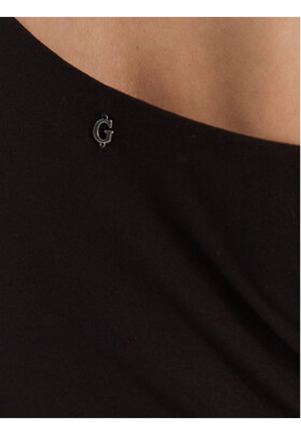 Guess Bluzka W6RP02 KC1J2 Czarny Regular Fit. Kolor: czarny. Materiał: wiskoza